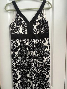 Loft black and white dress